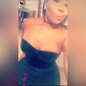 Cute velvet tube top